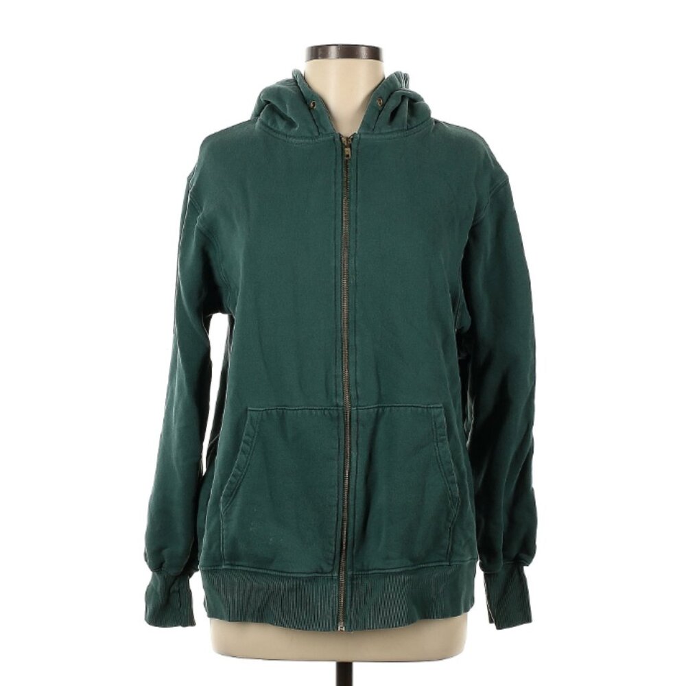 Joah Brown Oversized Empire Hoodie Sweatshirt in Jade One Size - Picture 2 of 5